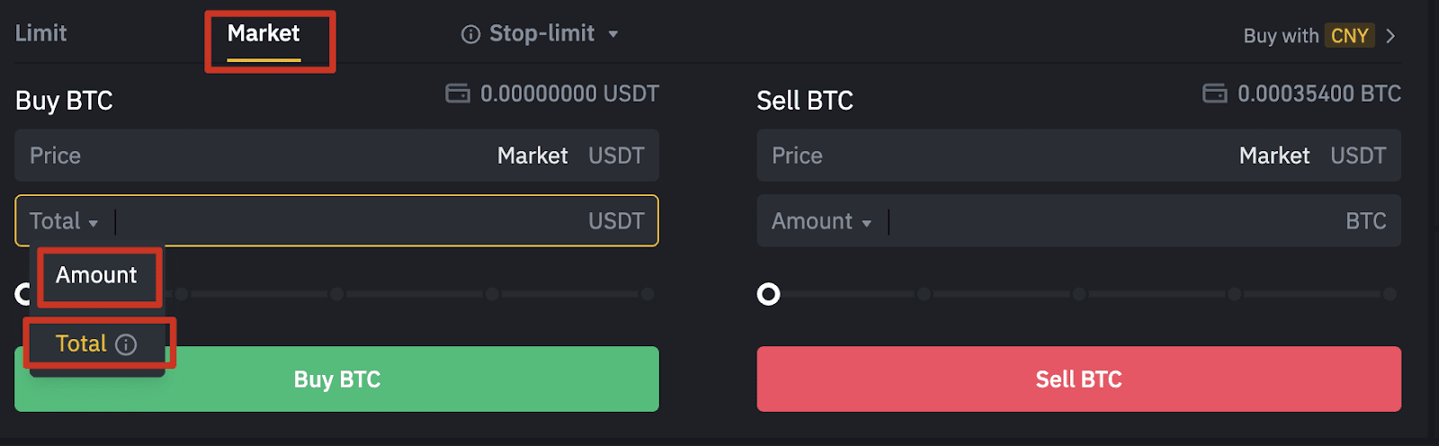Placing a Buy or Sell Order